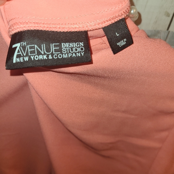New York & Company Peach Wrap Blouse - Picture 6 of 6